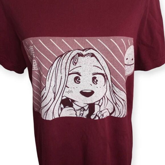 MY HERO ACADEMIA T-SHIRT SZ.M BURGUNDY EUC - Picture 2 of 5